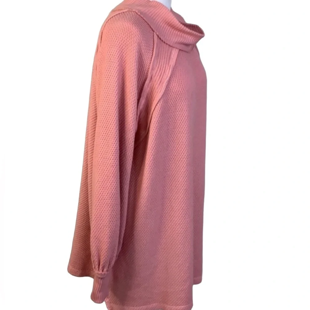FREE PEOPLE® WE THE FREE She’s A Keeper Mock Neck Faded Coral Sweater/Top NWT